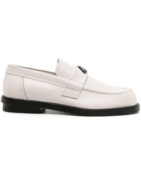 Alexander McQueen - Seal-plaque leather loafers - Lyst