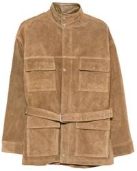 Arma - Veste En Daim À Taille Ceinturée - Lyst