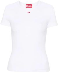 DIESEL - Stretch Cotton T-Shirt With Logo - Lyst