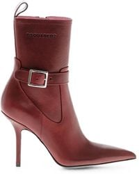 DSquared² - My Dust Buckle-Strap Pointed-Toe Ankle Boots - Lyst