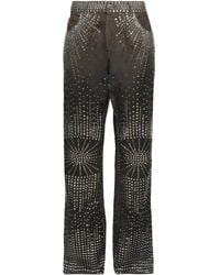 The Attico - Rhinestone-Embellished Jeans - Lyst