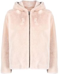 Yves Salomon - Shearling Hooded Jacket - Lyst
