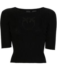 Pinko - Love Birds Ribbed-Knit Top - Lyst