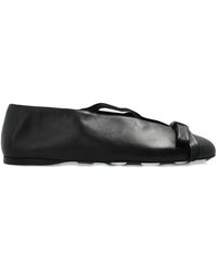 Moschino - Bow-Detail Leather Ballet Flats - Lyst