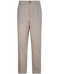 Myths - Pleated Slub-Texture Trousers - Lyst