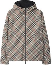 Burberry - Wendbare Jacke Mit Karomuster - Lyst