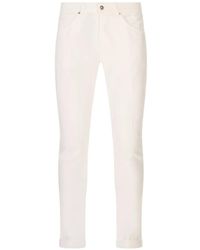Dondup - Logo-Plaque Turn-Up Slim-Fit Jeans - Lyst