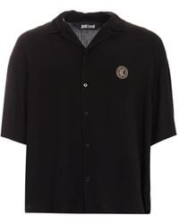 Just Cavalli - Short-Sleeve Logo Shirt - Lyst