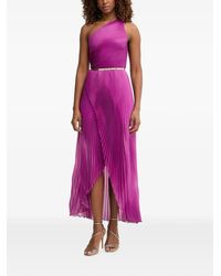 SIMONA CORSELLINI - One-Shoulder Pleated Midi Dress - Lyst