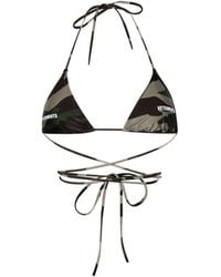 Vetements - Camouflage-print Bikini Top - Lyst