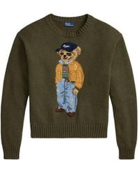 Polo Ralph Lauren - Crewneck Sweater With Front Print, 100% Cotton - Lyst