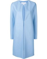 Harris Wharf London Manteau à design sans col - Bleu