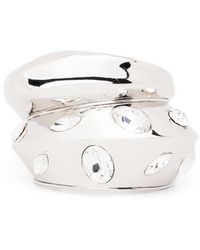 Alexander McQueen - Crystal-embellished Open-cuff Bracelet - Lyst