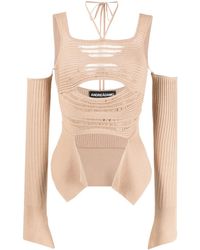 ANDREADAMO - Haut En Maille À Découpes - Lyst