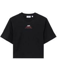 Off-White c/o Virgil Abloh - X Ac Milan Crop T-Shirt - Lyst