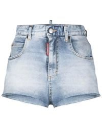 DSquared² - High-Waisted Denim Shorts - Lyst