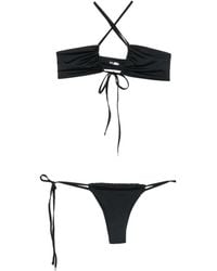 The Attico - Halterneck Side-Tie Bikini - Lyst