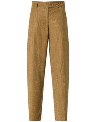 Pinko - Rhinestone-Embellished Tailored Trousers - Lyst