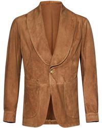 Franzese Collection - ショールカラー パッチポケット レザージャケット - Lyst