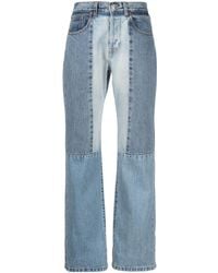 Victoria Beckham - Straight-Leg Patchwork Jeans - Lyst