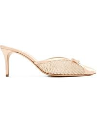 Andrea Wazen - Kris 75 Crystal-Embellished Bow-Detail Mules - Lyst