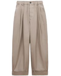 Marni - Canvas Pants With Pleats - Lyst