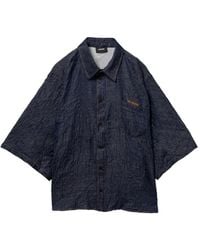 we11done - Logo-Embroidered Shirt - Lyst