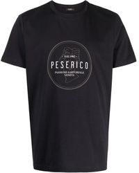 Peserico - Logo-Print Cotton T-Shirt - Lyst