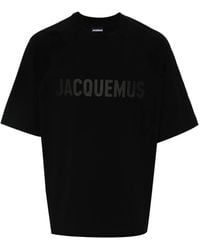Jacquemus - Stretch Katoenen T -shirt Met Logo - Lyst