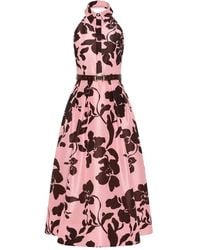 Rebecca Vallance - Connie Halter-Floral Midi Dress - Lyst