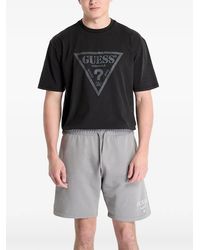 Guess - Logo-Print Drawstring Track Shorts - Lyst