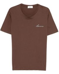 Laneus - Round Neck T-Shirt - Lyst