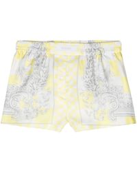 Versace - Shorts aus Seide mit Barocco-Print - Lyst