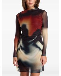 Desigual - Estocolomo Abstract-Print Ruched Mini Dress - Lyst