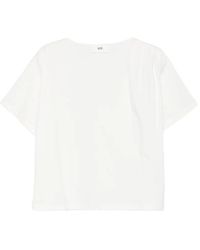 SOLOTRE - Gathered-Trim T-Shirt - Lyst