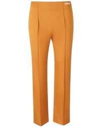 Marni - Logo-Patch Pressed-Crease Trousers - Lyst