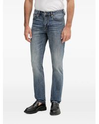ARMANI EXCHANGE - Whiskering-Effect Jeans - Lyst