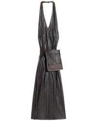 Lemaire - Robe Plissée En Cuir - Lyst