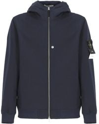 Stone Island - Felpa Con Cappuccio E Applicazione Compass - Lyst