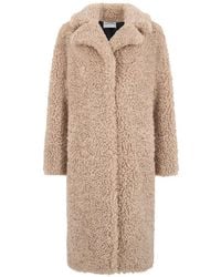 Stand Studio - Jazmin Faux-Shearling Single-Breasted Coat - Lyst