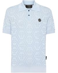 Philipp Plein - Poloshirt aus Monogramm-Jacquard - Lyst