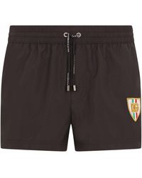 Dolce & Gabbana - Side-stripe Logo Swimming Shorts - Lyst