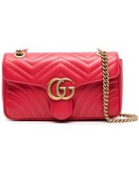 Gucci - GG Marmont Small Matelasse Leather Shoulder Bag - Lyst