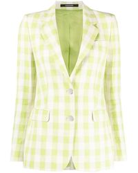 Tagliatore - Check-Print Single-Breasted Blazer - Lyst