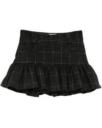 VAQUERA - Minijupe Melton Peplum - Lyst