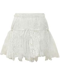 JW Anderson - Lace-Trim Tie-Fastening Skirt - Lyst