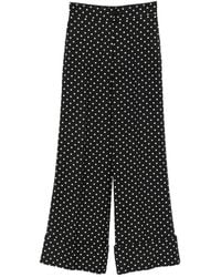 Valentino Garavani - Polka-Dot Cuffed Trousers - Lyst