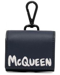 Alexander McQueen Leather Logo Printed Airpods Case for Men - Save 