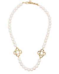 Casablancabrand - Collana con perle e placca logo - Lyst