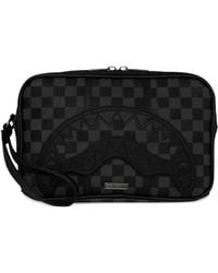 Sprayground - Check-Pattern Shark-Motif Clutch Bag - Lyst